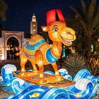 Cartoon-Tierfiguren Freizeitpark-Laternen-Dekoration für Weihnachten Innen-/Außenbereich Themenpark-Lichtshow