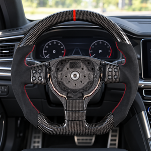 Volants de voiture en cuir pour Volkswagen Golf MK5 R Golf 5 Jetta Tiguan Passat pour VW CC Audi Bora POLO 2008 2015 - Product Image 4