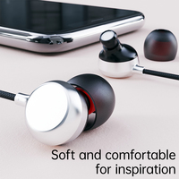 Earphone In-ear Terbaik yang Nyaman dan Laris Manis dengan Mic dan Pengatur Volume untuk Ponsel SAMSUNG S6, Headset Berkabel