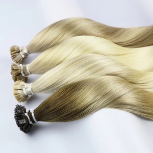 Doble dibujado de lujo Italia Queratina Extensión del cabello Dropshipping Venta al por mayor 100 Queratina U Flat I V Tip Extensión del cabello humano - Product Image 1