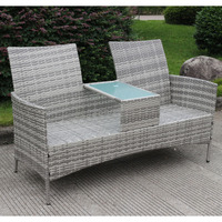 Fauteuil de Patio en osier et rotin, ensemble d'amour d'extérieur, style chinois