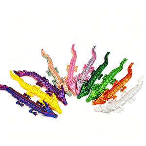 Juguete de Dragón Articulado Impreso en <span class=keywords><strong>3D</strong></span>, Articulaciones Móviles, Figura Flexible, Alas Posables, Tamaño de Bolsillo, PLA, 1 Pieza MOQ, Sin Herramientas - Product Image 1