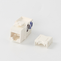 Acoplador en línea sin herramientas de 90 grados Keystone Jack para redes RJ45 Cat5e Cat6 Cat6a UTP sin blindaje para certificaciones