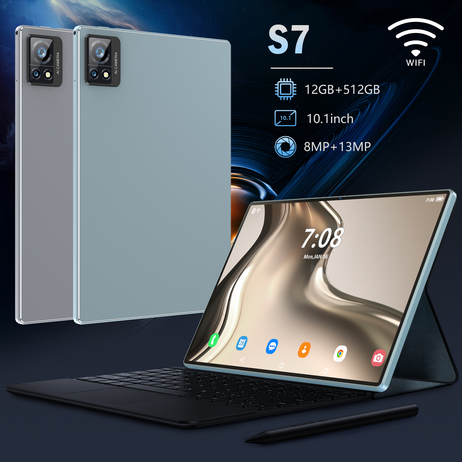 สีดำ + แป้นพิมพ์