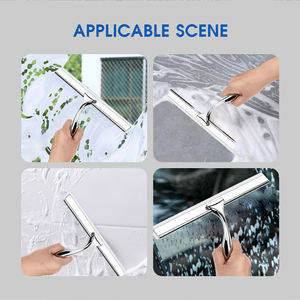 Masthome In Lega di Zinco Cleaner finestra di automobile di Pulizia tergicristallo Maniglia Raschietto Doccia In Silicone di Gomma In Acciaio Inox Finestra Seccatoio - Product Image 6
