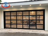 Porte de garage en verre trempé en aluminium 16x8 pour maison