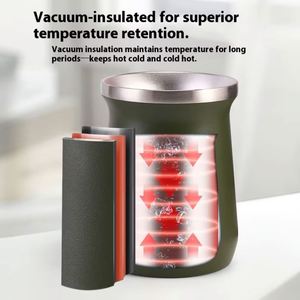 Mini Double-Layer Vacuum Hammer Paint Cup 304 Stainless Steel Modern Design Style for Camping for Beer <b>Coffee</b> & Tea - Product Image 2