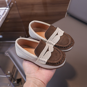 Hafif İngiliz yürüyüşe ayakkabı çocuk toptan moda çocuklar için ayakkabı erkek rahat ayakkabılar yeni Pu kız elbise ayakkabı - Product Image 4