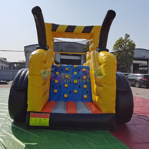 Castillo inflable para niños, castillo hinchable comercial con diseño de excavadora, casa de brinco inflable con tobogán. - Product Image 5