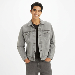 Wholesale Custom Made <b>Men</b> Washed Solid Denim <b>Jacket</b> Full Sleeve Western Style <b>Jacket</b> Customizable <b>Jacket</b> for Man - Product Image 1