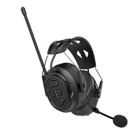 Penutup Telinga Interkom Bluetooth Anti-Noise Headset Komunikasi Tugas Berat