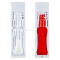 STOCK MOQ 20 PIÈCES Tubes à gloss carrés transparents en PETG de 6 ml à paroi épaisse, flacons vides pour huile à lèvres, logo personnalisé, usage cosmétique