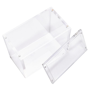 Boîte à cartes de visite en acrylique ETBOX avec <span class=keywords><strong>couvercle</strong></span> magnétique, étui de présentation en PMMA pour booster Pokémon, étui élégant en acrylique pour pennant - Product Image 1