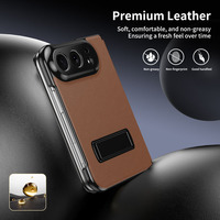 Étui de téléphone pliable magnétique en cuir PU de luxe avec support horizontal, antichoc, couverture intégrale pour iPhone Duo, coque premium