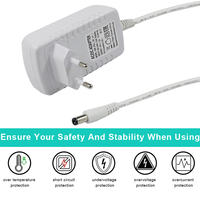 Adaptateur secteur blanc 12V 2A, chargeur AC DC 24W, alimentation murale pour système de caméra de sécurité, routeur réseau