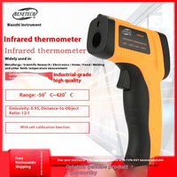 Thermomètre infrarouge industriel GM700 OEM en ABS haute température avec indice de protection IP43 et émissivité réglable pour foyer et four