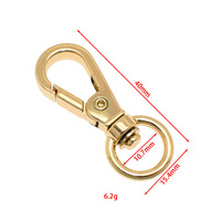 Mousqueton de petite taille pour chien, anneau rond en métal nickelé, boucle de chaîne de sac à main, accessoires de porte-clés en gros