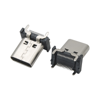 Conector USB Tipo C 6P de Montaje Vertical YILI SDKF, Gris Cobre, para PCB, con Opciones de Longitud