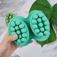 Taille personnalisée Savon Donuts Shampooing Bar Maker 4 Punchs Moule DIY Forme Ovale À La Main En Silicone Savon Bougie Moules