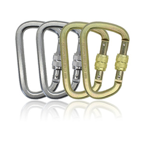 Jensan Nhà Máy Biểu Tượng Tùy Chỉnh Leo Núi Cắm Trại Leo Núi Kéo Vít Khóa 23 Kn D Hình Dạng Thép Carabiner Karabiner Móc - Product Image 1