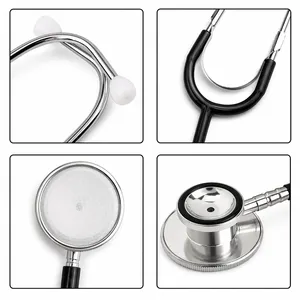 Stéthoscope cardiologique <span class=keywords><strong>professionnel</strong></span> à double tête 2026 <span class=keywords><strong>pour</strong></span> étudiants en médecine et médecins, rose/argent, équipement <span class=keywords><strong>médical</strong></span> de classe I - Product Image 5