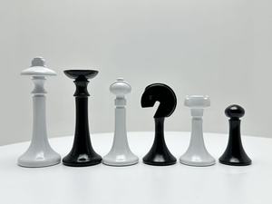 Pezzi degli Scacchi in Metallo di Alta Gamma Serie Metropolis Ecologici con Logo Personalizzabile per Adulti e Bambini - Product Image 5