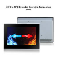 PC industriel à écran tactile sans ventilateur étanche IP66 10,1 pouces 1000 Nits Linux/Win 10 Moniteur industriel embarqué