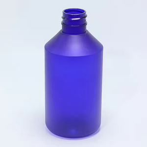 Botella de Plástico PET de 300ml 500ml 10oz 16oz con Hombro Inclinado, Tapa Plana de Madera Encerada Blanca, Botella para Loción, Tónico Cosmético - Product Image 2