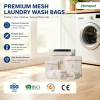 Pochettes de lavage réutilisables brodées, sacs de lavage en maille pour lingerie délicate, pour le lavage en machine des sous-vêtements