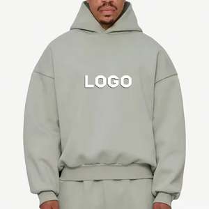 Sudadera con Capucha Personalizada de Estilo Urbano, 100% Algodón, de Alta Calidad, Gruesa, 400 420 450 500 600 Gsm, Sudadera Corta Extra Grande para Hombre - Product Image 1