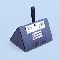 Empaque de Pulpa Reciclada para Granos de Café, Triangular, sin Pegamento, con Impresión Personalizada, para Exhibición, Grado Alimenticio, Venta al por Mayor