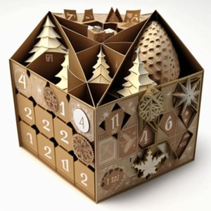 Custom Wholesale DIY <b>Gifts</b> <b>Empty</b> Surprise Christmas Cosmetic Blank Advent Calendar Countdown <b>Gift</b> Paper Packaging Cardboard <b>Box</b> - Product Image 1