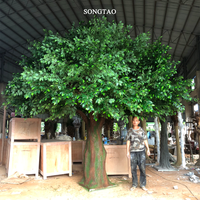 Grands arbres artificiels géants d'extérieur, arbres décoratifs en acacia, arbres magiques et plantes pour aménagement paysager, arbre d'automne artificiel