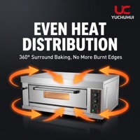 Four à pizza électrique commercial en acier inoxydable 304 |   Base en pierre |   400C |   Machine professionnelle pour la cuisson de pizzas pour restaurant