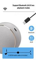 Mini enceinte sphérique portable Magic Ball, son stéréo 3W, TWS sans fil pour AUX, enceinte 3D en plastique, batterie 600mAh, portée 10M