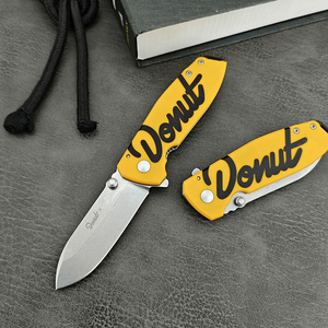 Couteau pliant DONUT X SQUID, antidérapant, multi-usage, léger, pour la survie, le camping, l'EDC, couteau à fruits portable, DIY - Product Image 1