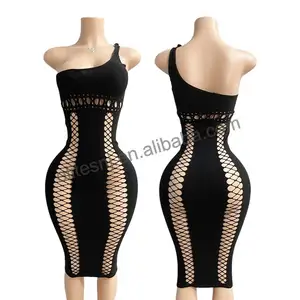ELITES Stretchy Shapewear Dress Tummy Control Butt Lifter Lingerie Modest Bodysuits Fishnet Exotic Dancewear
