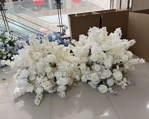 Bola de crisantemo blanco, ramo de flores de orquídeas, mesa de boda, centro de mesa, decoración de pasillo, mesa de despedida de soltera - Product Image 4