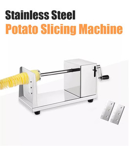 Machine à éplucher et à découper en spirale manuelle portable pour pommes de terre, concombres et légumes - Product Image 4