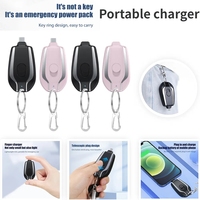 Mini batterie externe de charge rapide d'usine 1500mAh, batterie externe de poche Android type-C, porte-clés, chargeur d'urgence pour iPhone