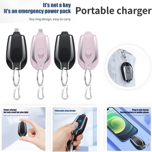 Mini <span class=keywords><strong>batterie</strong></span> <span class=keywords><strong>externe</strong></span> de charge rapide d'usine 1500mAh, <span class=keywords><strong>batterie</strong></span> <span class=keywords><strong>externe</strong></span> de poche Android type-C, porte-clés, chargeur d'urgence pour <span class=keywords><strong>iPhone</strong></span> - Product Image 5