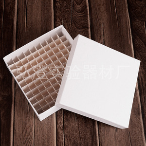 Boîte de rangement cryogénique Hongbolai à 100 compartiments, 14,8x14,8x5cm, en carton, pour usage en laboratoire - Product Image 2