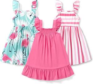 Vente en gros Vêtements d'été pour bébé design italien Robe pour bébé avec dessins animés Licorne lavande Robe tutu pour bébé - Product Image 2