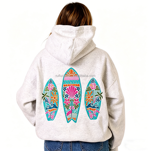 Sweat à capuche épais personnalisé avec broderie 3D plate, style streetwear, 100% coton, coupe oversize, imprimé Stich pour homme - Product Image 2