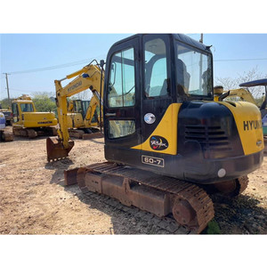 Excavadora de Cadena Hyundai 60 Usada Original de 6 Toneladas, Excavadoras de Orugas Hyundai 60 de Segunda Mano para Maquinaria de Construcción - Product Image 4