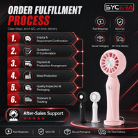 Ventilateur portable ultraléger 99g, 2000mAh, rechargeable par USB, mini-refroidisseur pour voyage, bureau, extérieur, OEM ODM
