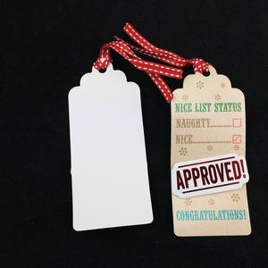 12pcs Per Set 2 Assorted Designs Luxury Handcrafted <strong>Christmas</strong> <strong>Decoration</strong> Paper Gift Tags with 3D Sticker Print Handing Gift Tags - Product Image 5