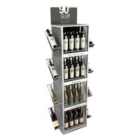 Conseil suspendu rotation présentoir au sol pour boisson vin doux énergie support de bouteille d'eau présentoir de support de boisson gazeuse en métal