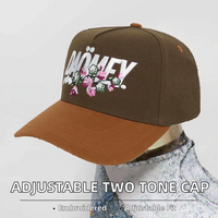Gorras de Béisbol de Moda Urbana de 5 Paneles, Diseño Acrílico de Dos Tonos, Ajustables, Personalizadas con Logotipo Bordado