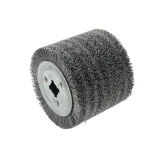 FMT Abrasive nylon wire circular Round Polishing brushes for polishing machine